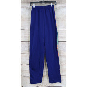 VINTAGE ZZAPP Womens Sz Medium Athletic Pull On Sweatpants Royal Blue Rainbow